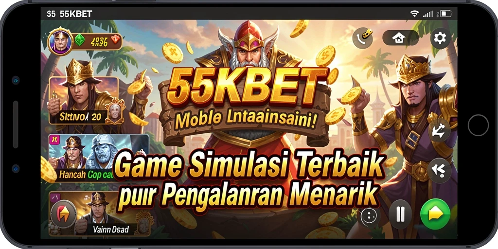 Tampilan utama gameplay 55KBET yang realistis dan interaktif.