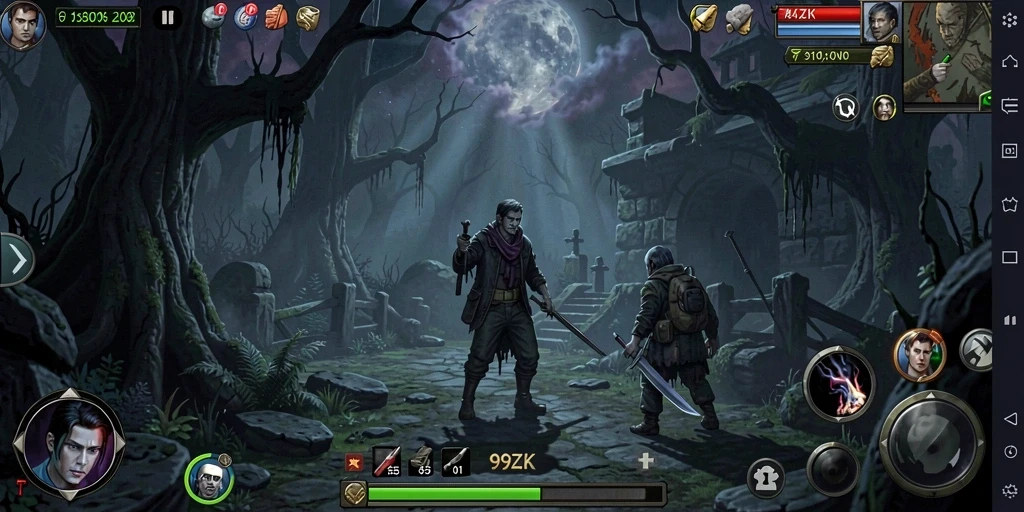 Tampilan gameplay mencekam dari 99ZK yang penuh ketegangan.