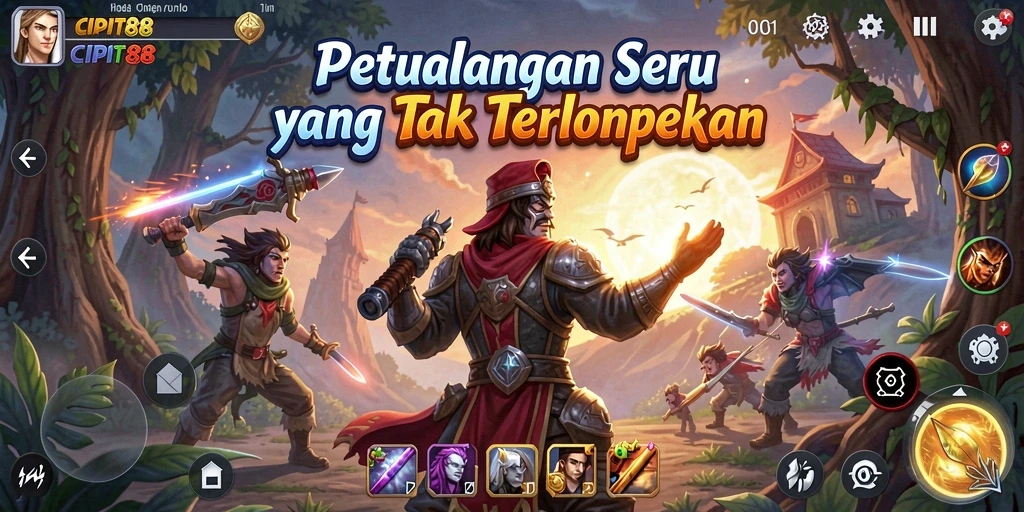 Tangkapan layar utama CIPIT88 menampilkan aksi mendebarkan dalam petualangan.