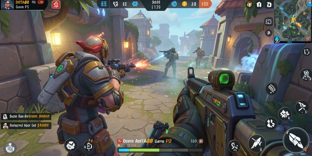 Screenshot DOTA88 menampilkan aksi tembak-menembak yang mendebarkan.