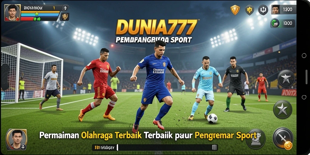Tampilan menarik dari gameplay olahraga di DUNIA777.