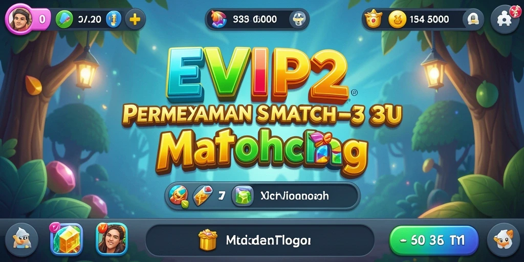 Tampilan gameplay seru dalam permainan Match-3 EVIP2.