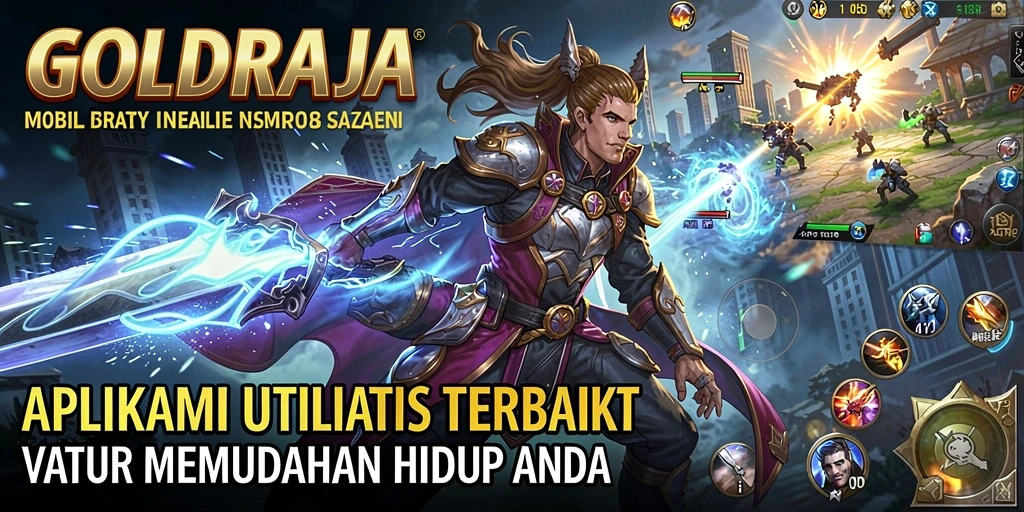 Screenshot utama GOLDRAJA menampilkan antarmuka aplikasi yang intuitif dan fungsional.