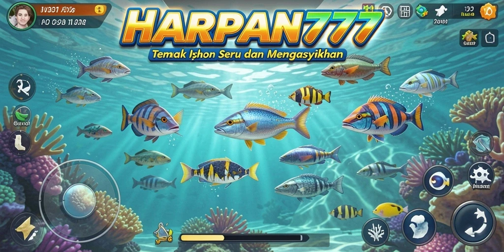 Gameplay seru HARAPAN777 saat menangkap ikan dengan teman.