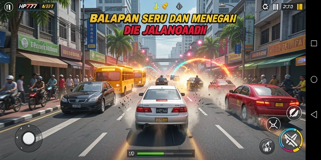 Gameplay HP777 yang seru dan adrenalin tinggi.