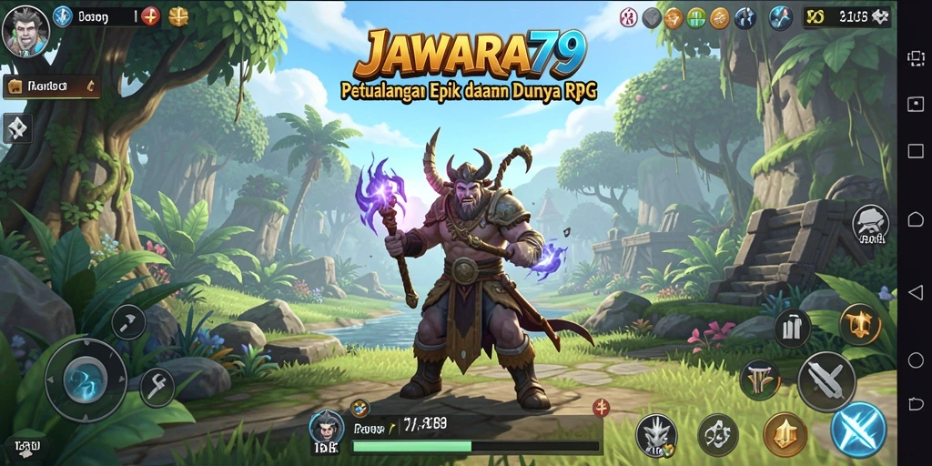 Tampilan menarik dari gameplay RPG di JAWARA79.