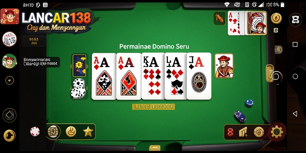 Tampilan gameplay seru di LANCAR138 dengan aksi domino.