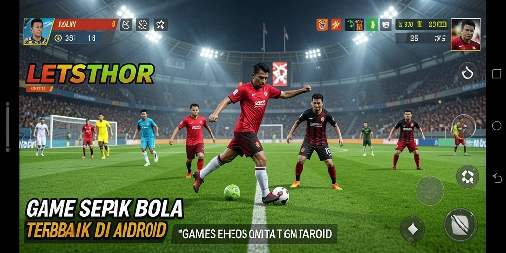 Tampilan gameplay menakjubkan dengan detail karakter pemain.
