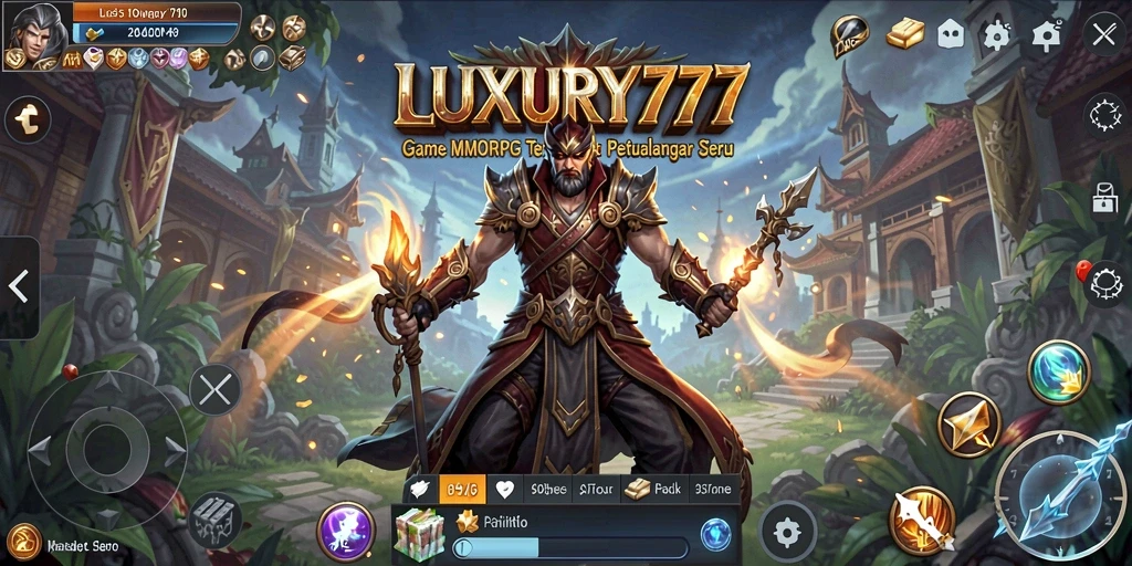 Tampilan gameplay LUXURY777 dengan grafis yang memukau dan petualangan menantang.