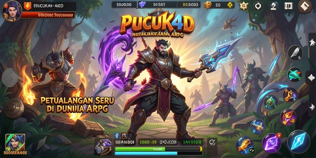 Screenshot utama menampilkan aksi pertarungan seru di PUCUK4D.