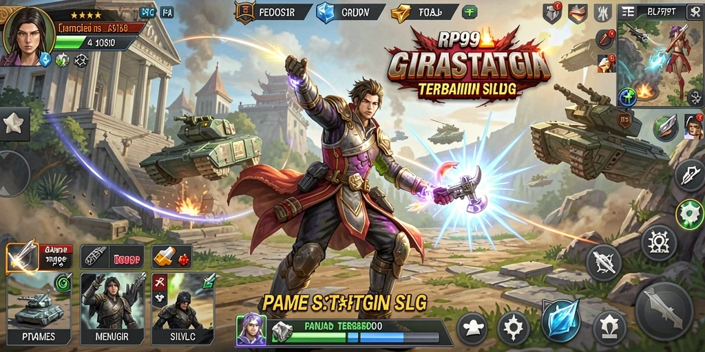 Tangkapan layar gameplay RP99 dengan aksi strategi yang mendebarkan.