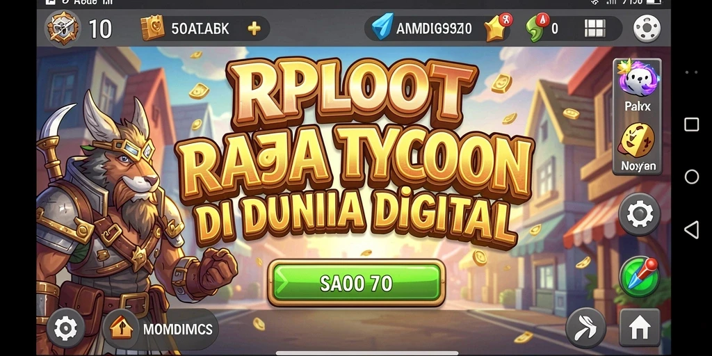 Screenshot utama RPLOOT menampilkan gameplay Tycoon yang menarik.