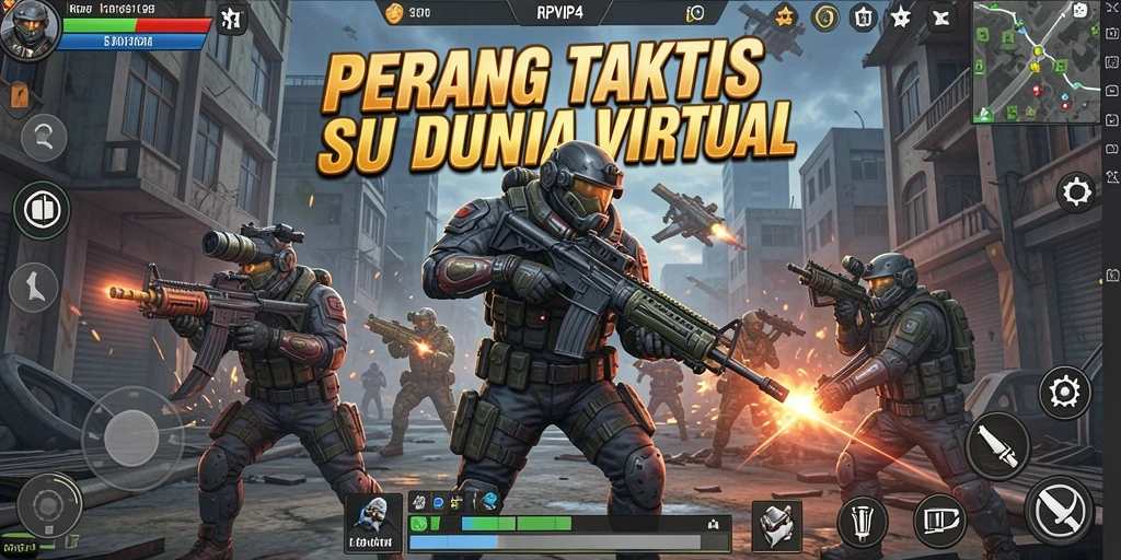 Tampilan aksi mendebarkan dalam RPVIP4 saat pertempuran intens.