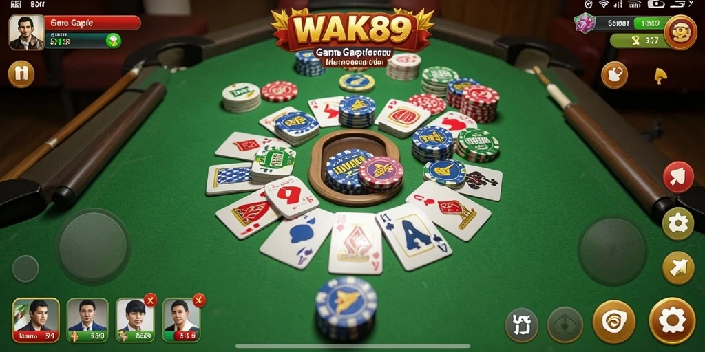 Tampilan gameplay WAK89 yang menarik dan interaktif saat bermain gaple.