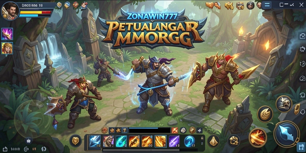 Tampilan gameplay menarik dari ZONAWIN777 dengan pertempuran epik.